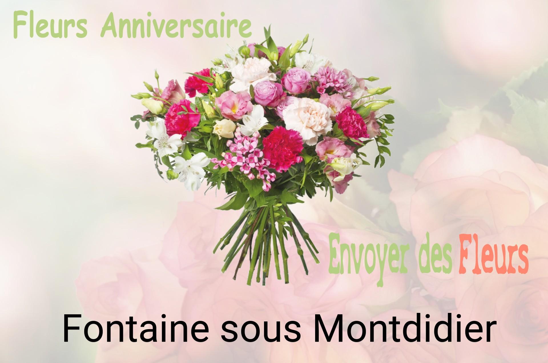 Bouquet de fleurs d’anniversaire livré à Fontaine-sous-Montdidier