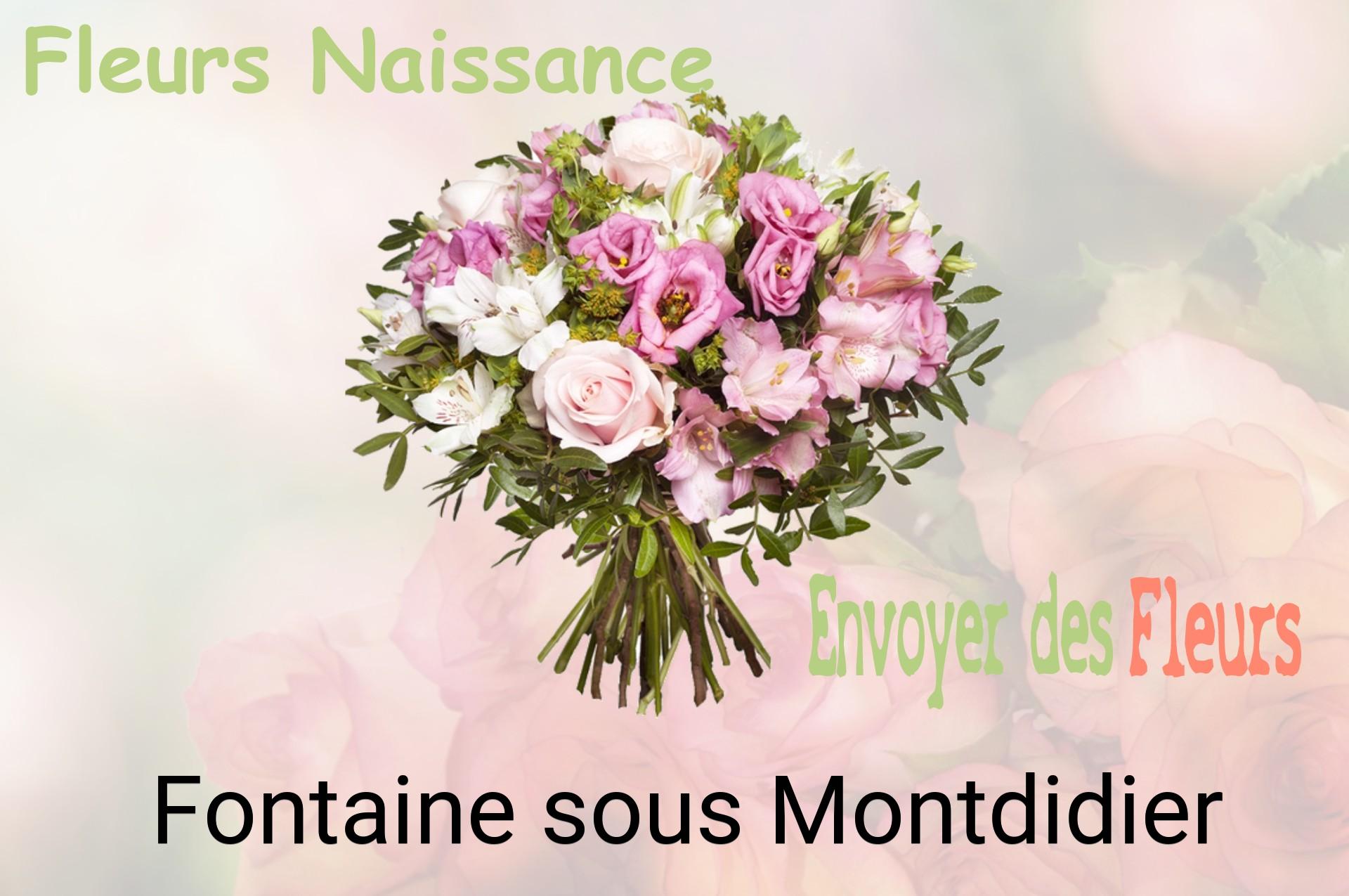 Bouquet de fleurs de naissance livré à Fontaine-sous-Montdidier
