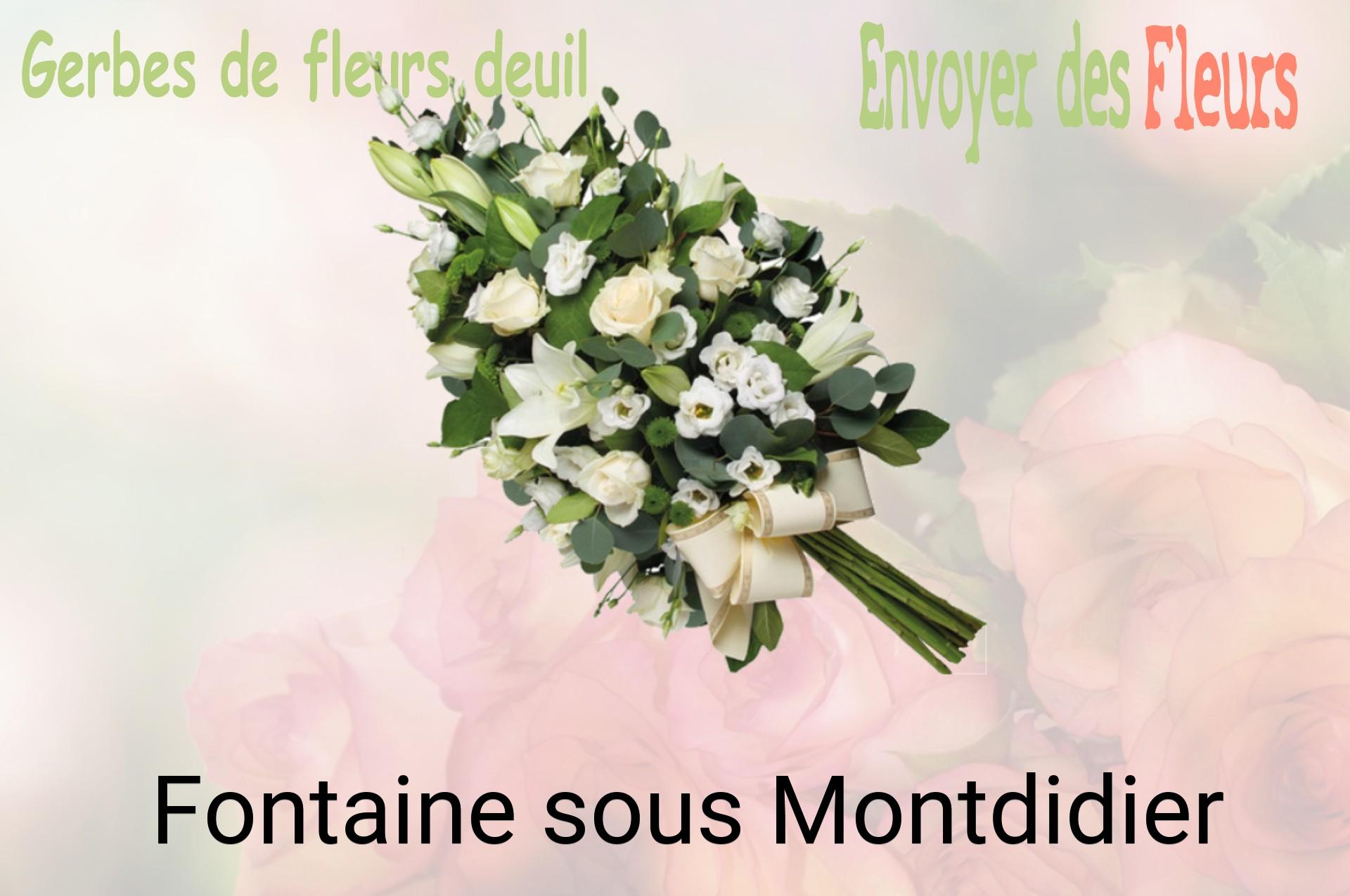 Gerbe de fleurs de deuil livrée à Fontaine-sous-Montdidier